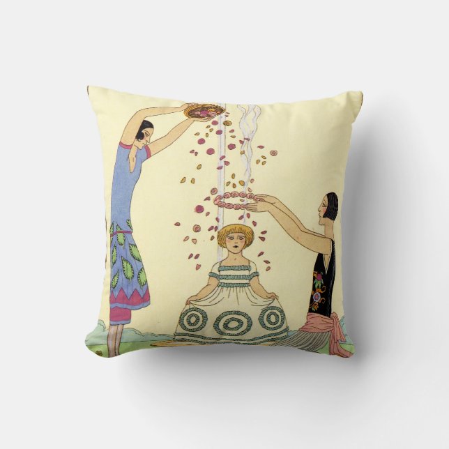 Springtime in France Art Deco Cushion (Front)