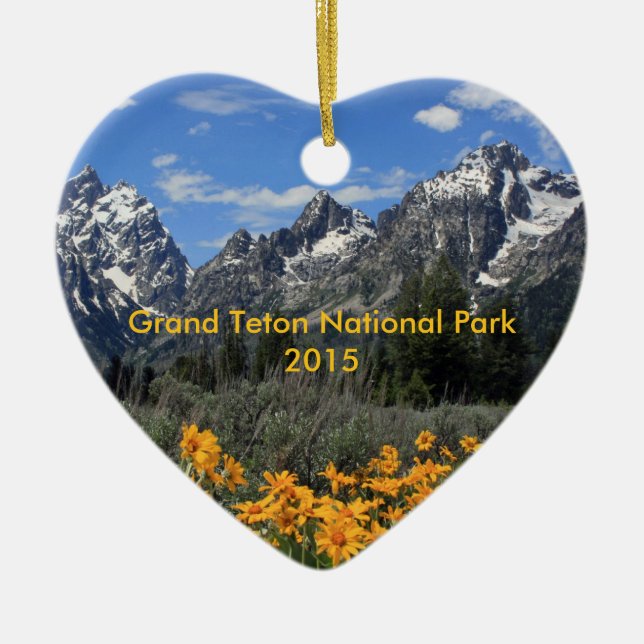 Springtime in Grand Teton National Park Customised Ceramic Ornament (Front)