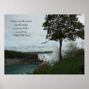 Springtime in Niagara Falls-Canada/with Quote Poster
