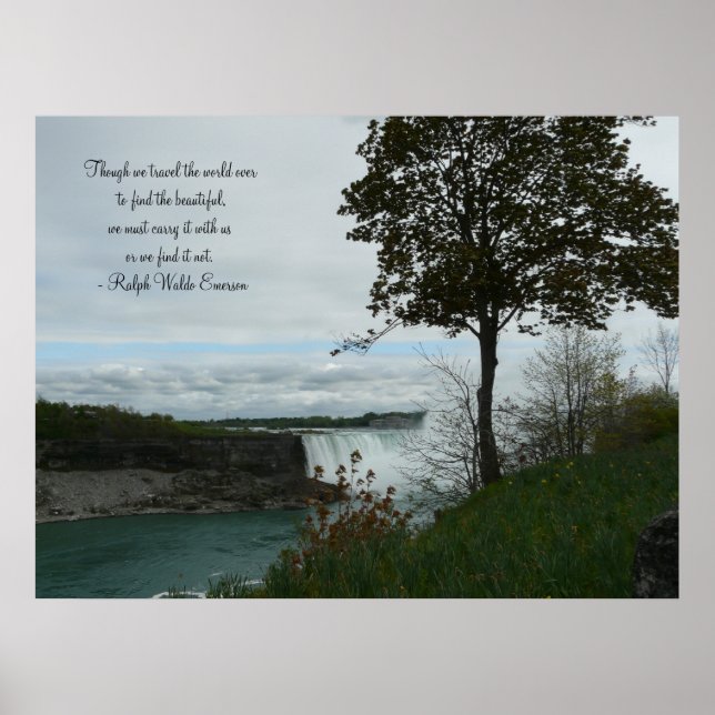 Springtime in Niagara Falls-Canada/with Quote Poster (Front)
