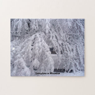 Springtime in Wisconsin Snow Scene Puzzle