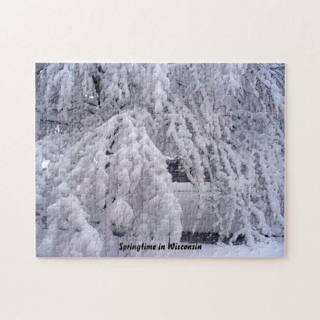 Springtime in Wisconsin Snow Scene Puzzle (Horizontal)