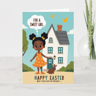 Springtime Joy Girl House Card