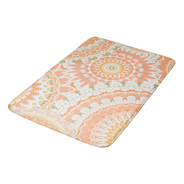 Springtime Mandalas Bath Mat (Angled)
