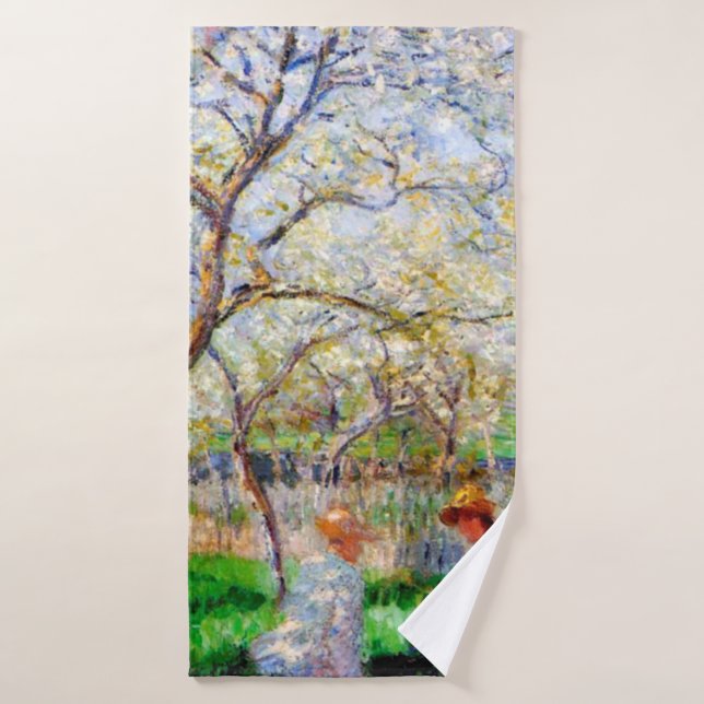 Springtime, Monet Bath Towel (Bath Towel)