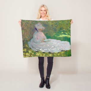 Springtime, Monet Fleece Blanket