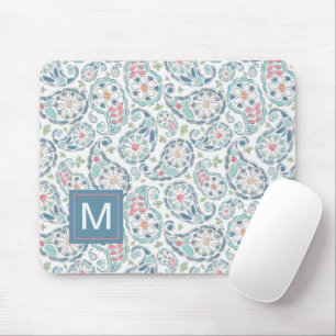 Springtime Paisley Pattern Mouse Pad