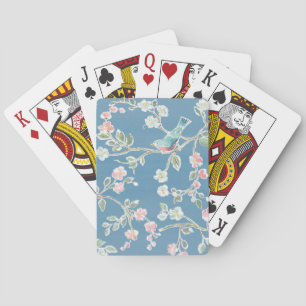 Springtime Pattern - Birds & Flowers Playing Cards