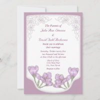 Springtime Purple Crocus Flowers Wedding
