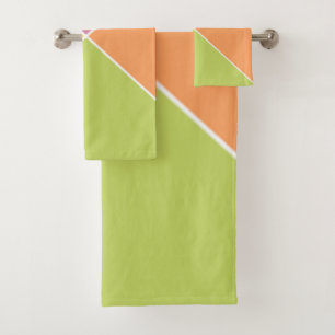 Springtime Sherbet Argyle Bath Towel Set