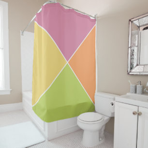Springtime Sherbet Argyle Shower Curtain