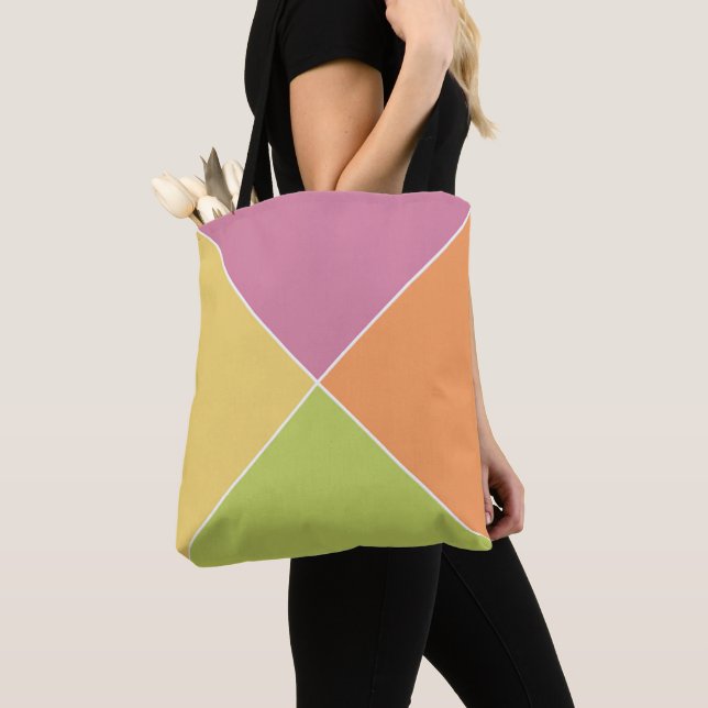 Springtime Sherbet Argyle  Tote Bag (Close Up)