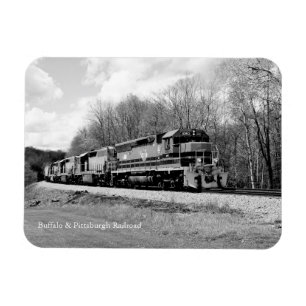 Springtime Train B&W Magnet