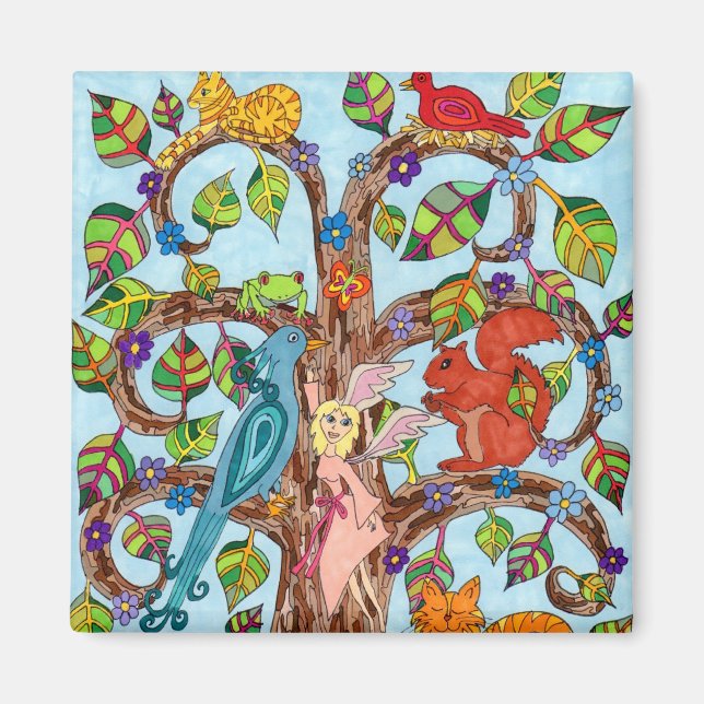 Springtime Tree of Life Magnet (Front)