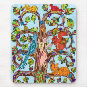 Springtime Tree of Life Mouse Pad