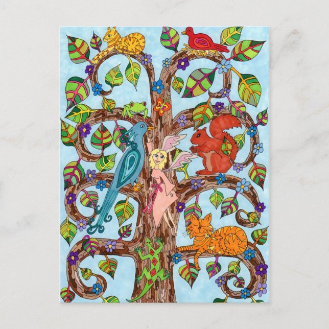 Springtime Tree of Life Postcard (Front)