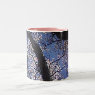 springtime trees Two-Tone coffee mug