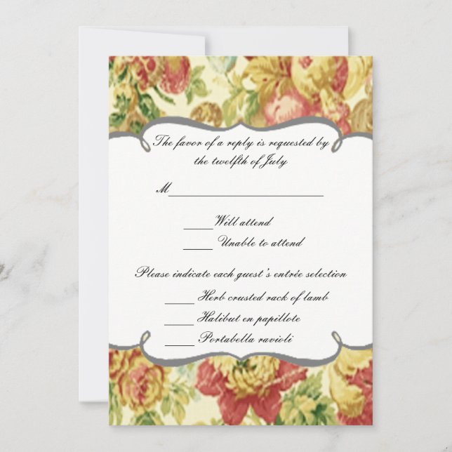 Springtime Wedding Response Cards (Front)