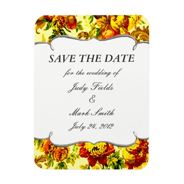 Springtime Wedding Save The Date Magnet (Vertical)