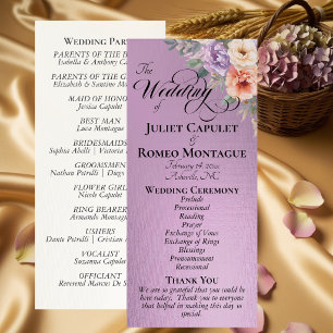 Springtime Wildflowers - Lavender Wedding Program