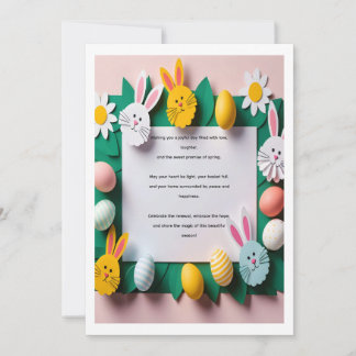 Springtime Wishes and Easter Joy Holiday Card