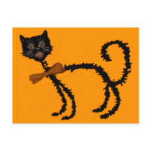 Springy Black Cat Halloween Decoration