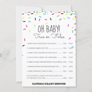 Sprinkle Baby Shower - Editable Name, 5x7 Invitation