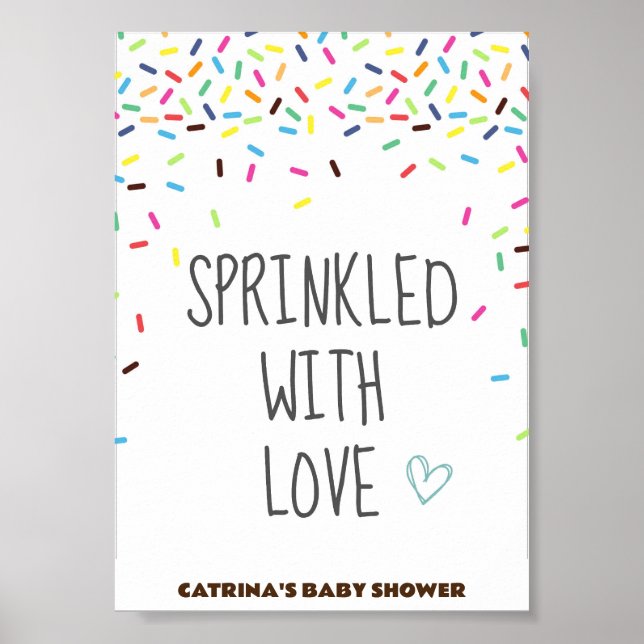 Sprinkle Baby Shower Party Sign (Front)