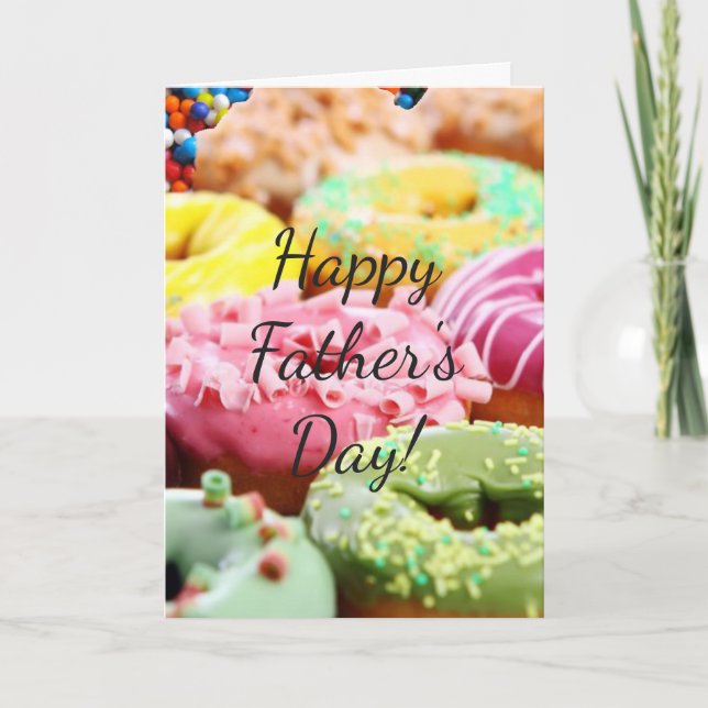 sprinkle balls doughnuts father's card (Front)