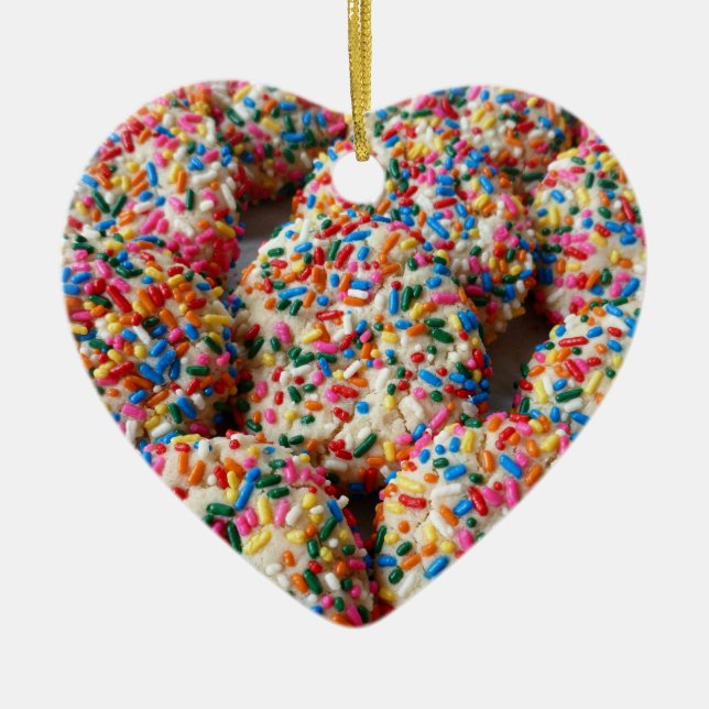 Sprinkle Cookies Fun Baking Photography Ceramic Ornament (Front)