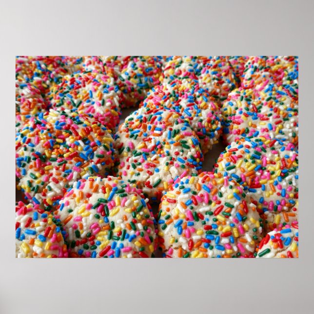 Sprinkle Cookies Fun Baking Photography Poster (Front)