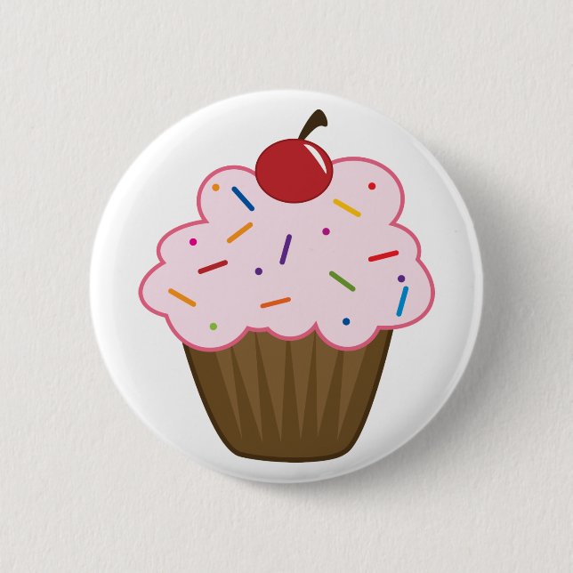 Sprinkle Cupcake 6 Cm Round Badge (Front)
