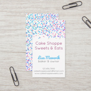 Sprinkle Dessert Bakery Treats Business Cards