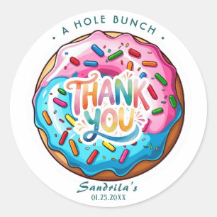 Sprinkle Donut Thanks a Hole Bunch Classic Round Sticker