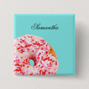 Sprinkle Doughnut 15 Cm Square Badge