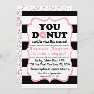 Sprinkle Doughnut Baby Shower Invitation