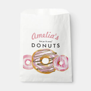 Sprinkle Doughnut   Cute Pink Girls Baby Shower Favour Bag