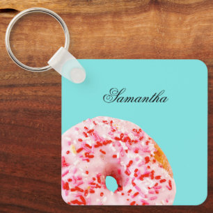 Sprinkle Doughnut Key Ring
