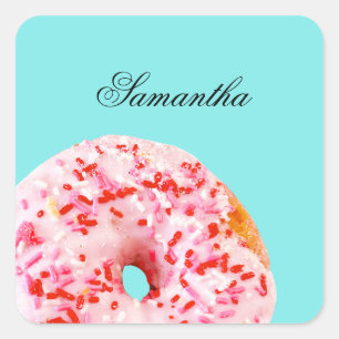 Sprinkle Doughnut Square Sticker