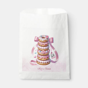 Sprinkle Doughnuts Pink Ribbon Favour Bags