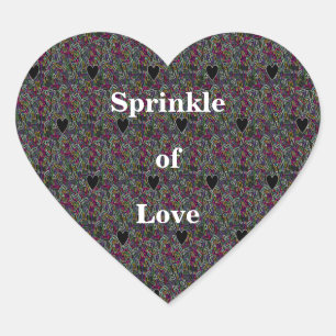 Sprinkle Hearts Glowing Heart Sticker