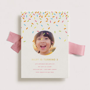 Sprinkle Kids Birthday Party Photo Gold