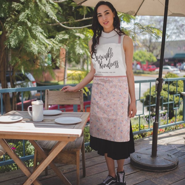 Sprinkle Kindness All-Over Print Apron (Sprinkle kindness everywhere you go with this cute apron!)