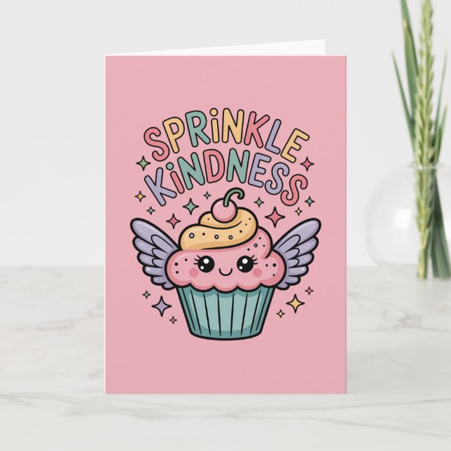 Sprinkle Kindness | Cupcake Card (Front)
