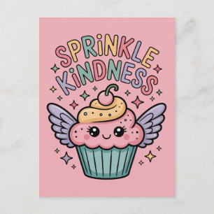 Sprinkle Kindness Cupcake Postcard