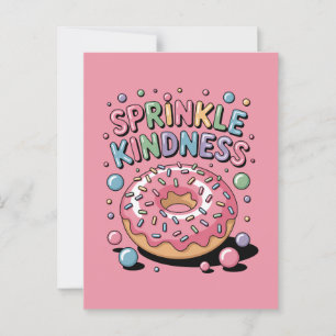 Sprinkle Kindness   Doughnut Postcard