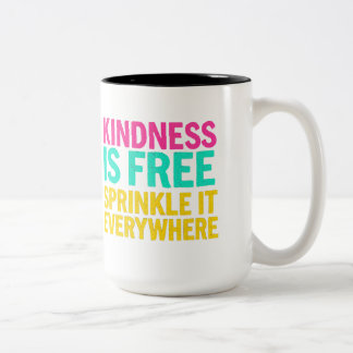 Sprinkle Kindness: Inspirational Quote Two-Tone Coffee Mug