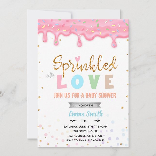 Sprinkle of love shower invitation (Front)