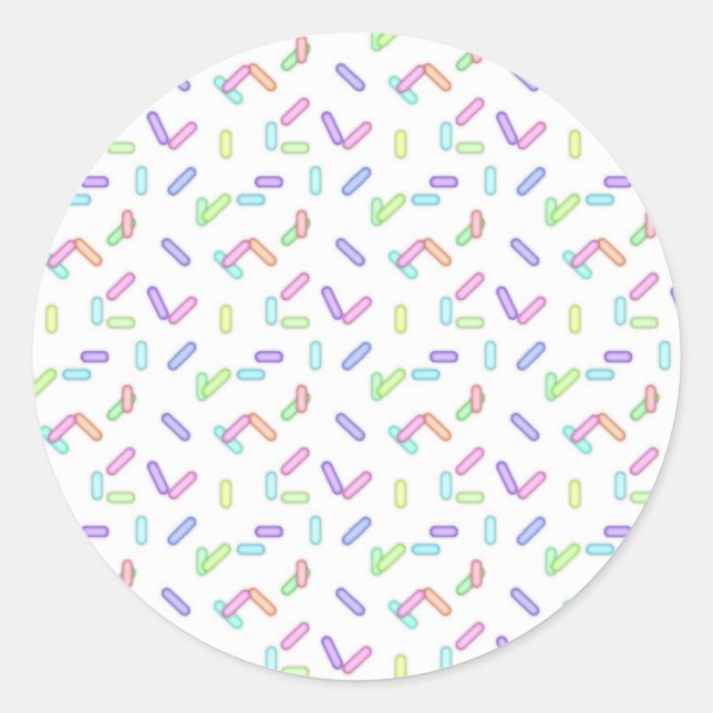 Sprinkle pattern sweet round sticker (Front)