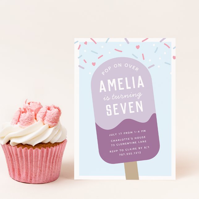 Sprinkle Pop | Kids Ice Cream Birthday Party Invitation (Creator Uploaded)
